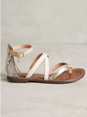 Sam Edelman Sandals Gilroy Gladiators Women Sz 9M Strappy Flats Metallic Boho